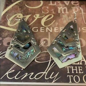 Multi Colored Dangly Earrings with Bracelet